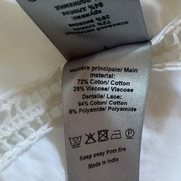 Zadig & Voltaire Cya Ruffled Lace Camisole White SZ L - Picture 15 of 16